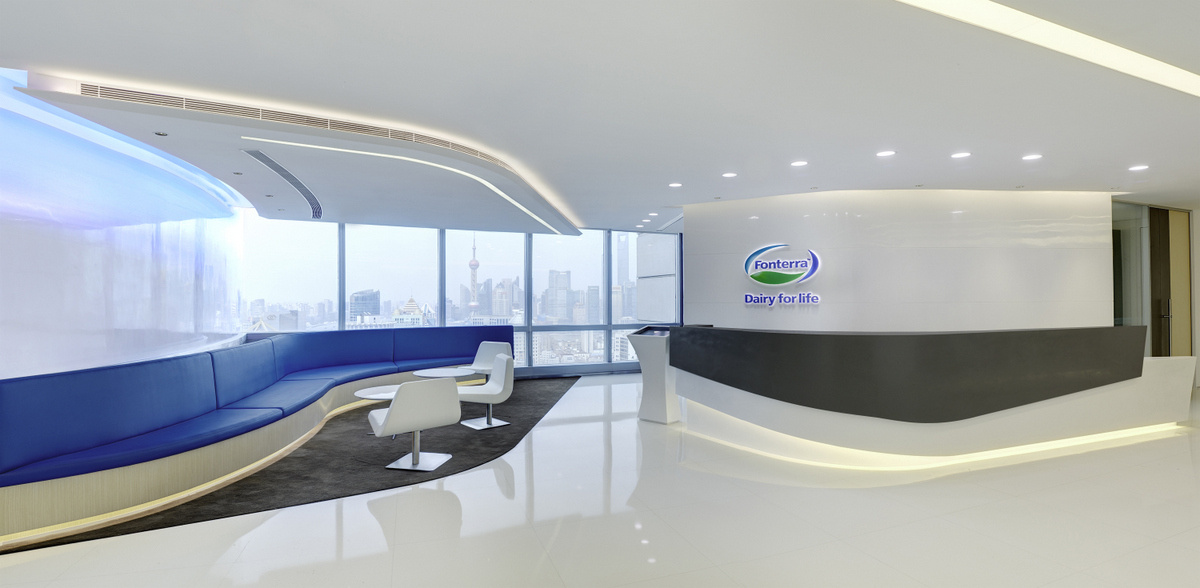 全球乳品公司上海总部办公室装修设计项目3600平方米2