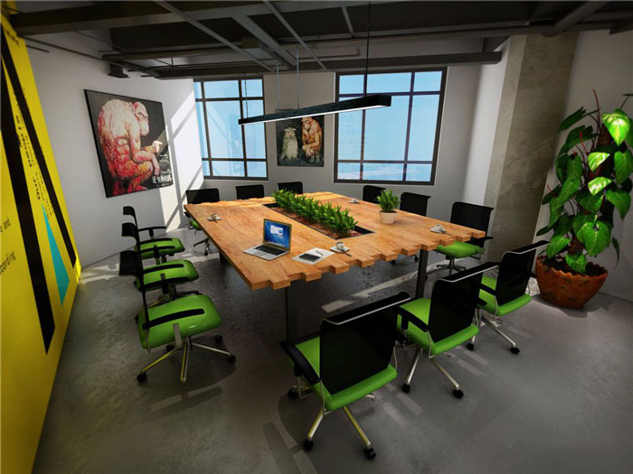 1550平方大型办公室装修设计案例3