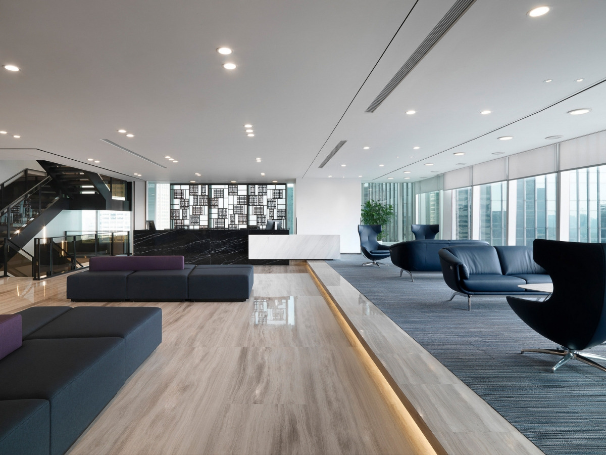 毕马威上海办公室装修设计案例23000平方米1