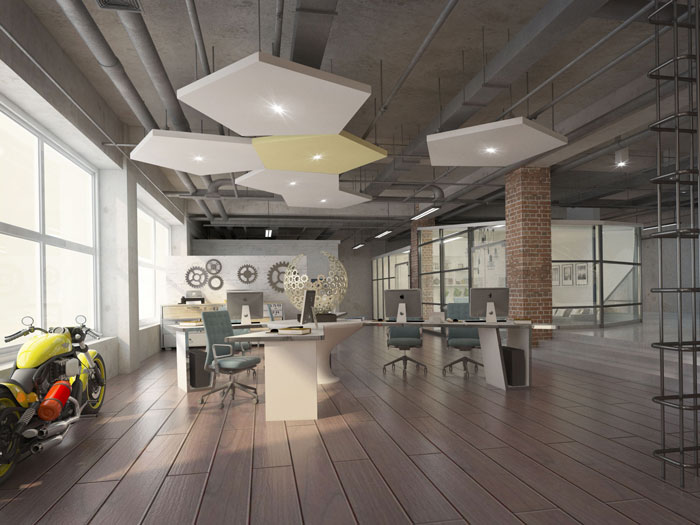 　　750平方办公室办公区域软装设计方案效果图