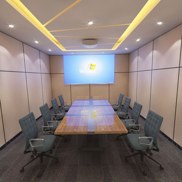 　　750平方办公室会议室软装设计方案效果图